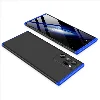 Samsung Galaxy Note 20 Ultra Kılıf 3 Parçalı 360 Tam Korumalı Rubber AYS Kapak - Mavi Siyah