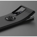 Samsung Galaxy Note 20 Ultra Kılıf Renkli Silikon Yüzüklü Standlı Auto Focus Ravel Kapak - Siyah