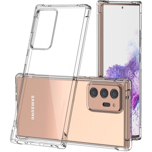 Samsung Galaxy Note 20 Ultra Kılıf Silikon Köşe Korumalı Airbag Darbe Emici Kapak - Şeffaf