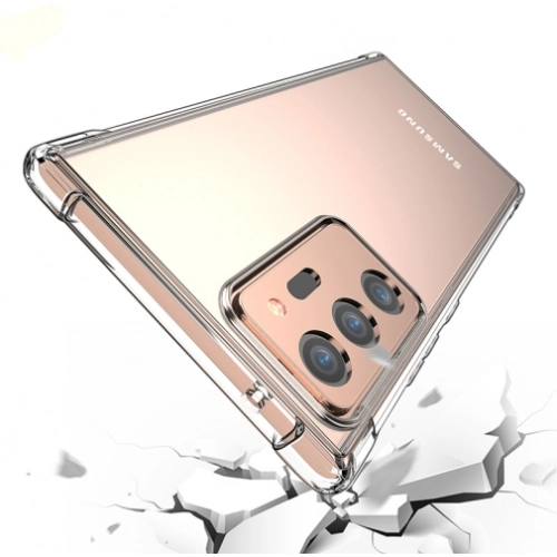 Samsung Galaxy Note 20 Ultra Kılıf Silikon Köşe Korumalı Airbag Darbe Emici Kapak - Şeffaf