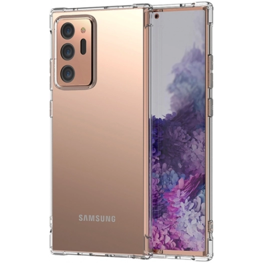 Samsung Galaxy Note 20 Ultra Kılıf Silikon Köşe Korumalı Airbag Darbe Emici Kapak - Şeffaf