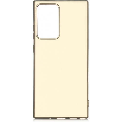 Samsung Galaxy Note 20 Ultra Kılıf İnce Soft Mat Renkli Esnek Silikon Kapak - Gold