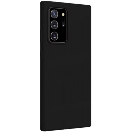 Samsung Galaxy Note 20 Ultra Kılıf İnce Soft Mat Renkli Esnek Silikon Kapak - Siyah