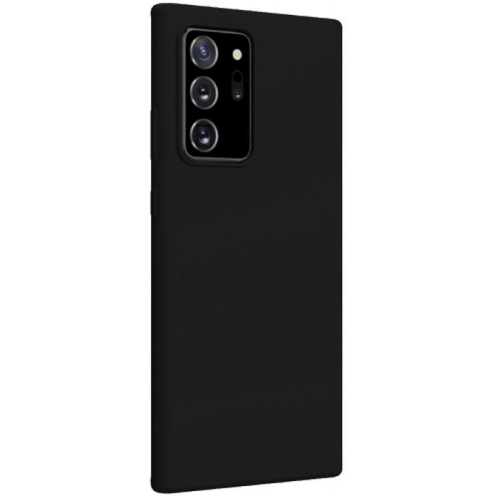 Samsung Galaxy Note 20 Ultra Kılıf İnce Soft Mat Renkli Esnek Silikon Kapak - Siyah