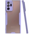 Samsung Galaxy Note 20 Ultra Kılıf Renkli Silikon Kamera Lens Korumalı Şeffaf Parfe Kapak - Lila