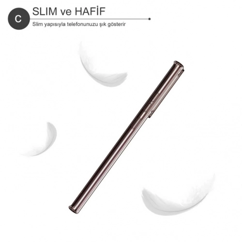 Samsung Galaxy Note 20 Ultra Kılıf Kamera Korumalı Esnek Silikon Kapak - Şeffaf
