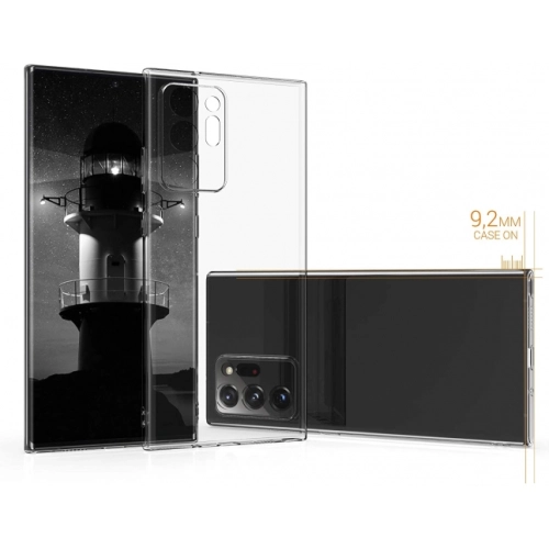 Samsung Galaxy Note 20 Ultra Kılıf Kamera Korumalı Esnek Silikon Kapak - Şeffaf