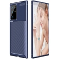 Samsung Galaxy Note 20 Ultra Kılıf Silikon Parmak İzi Bırakmayan Karbon Soft Negro Kapak - Lacivert