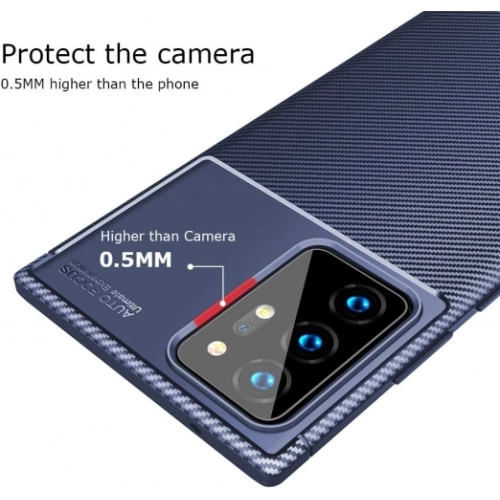 Samsung Galaxy Note 20 Ultra Kılıf Silikon Parmak İzi Bırakmayan Karbon Soft Negro Kapak - Siyah