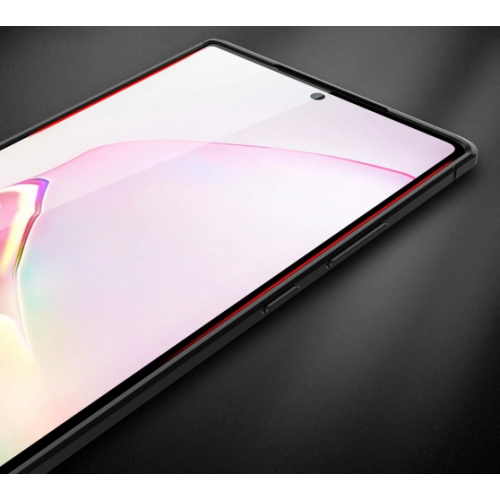 Samsung Galaxy Note 20 Ultra Kılıf Deri Görünümlü Lüks Parmak İzi Bırakmaz Niss Silikon Kapak - Siyah