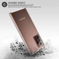 Samsung Galaxy Note 20 Ultra Kılıf Kamera Korumalı Esnek Silikon Kapak - Şeffaf