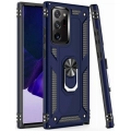 Samsung Galaxy Note 20 Ultra Kılıf Silikon Zırhlı Standlı Yüzüklü Mıknatıslı Tank Kapak - Lacivert