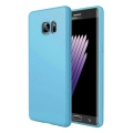 Samsung Galaxy Note 7 FE Fan Edition Kılıf İnce Soft Mat Renkli Esnek Silikon Kapak - Mavi
