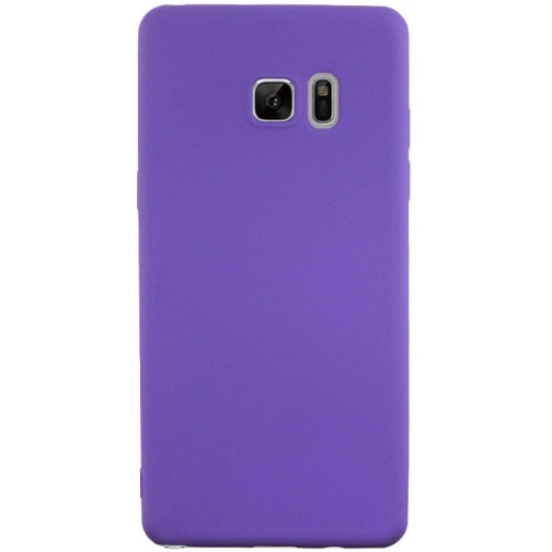Samsung Galaxy Note 7 FE Fan Edition Kılıf İnce Soft Mat Renkli Esnek Silikon Kapak - Mor