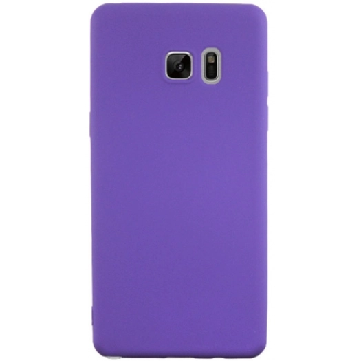 Samsung Galaxy Note 7 FE Fan Edition Kılıf İnce Soft Mat Renkli Esnek Silikon Kapak - Mor