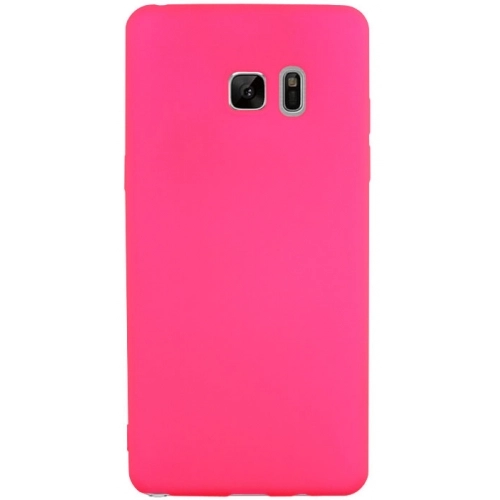 Samsung Galaxy Note 7 FE Fan Edition Kılıf İnce Soft Mat Renkli Esnek Silikon Kapak - Pembe