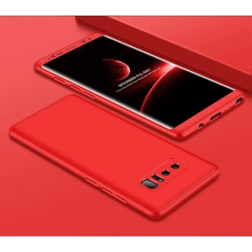 Samsung Galaxy Note 8 Kılıf 3 Parçalı 360 Tam Korumalı Rubber AYS Kapak - Kırmızı