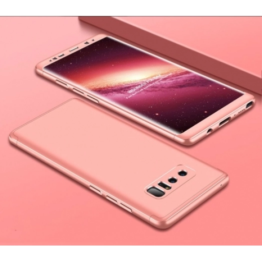 Samsung Galaxy Note 8 Kılıf 3 Parçalı 360 Tam Korumalı Rubber AYS Kapak  - Pembe
