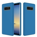 Samsung Galaxy Note 8 Kılıf İnce Soft Mat Renkli Esnek Silikon Kapak - Mavi