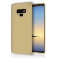 Samsung Galaxy Note 9 Kılıf İnce Soft Mat Renkli Esnek Silikon Kapak - Gold