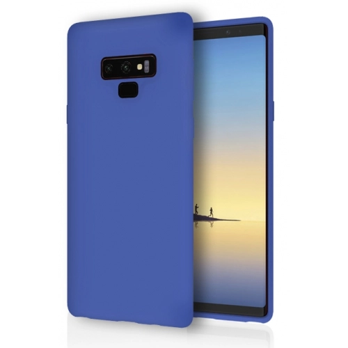 Samsung Galaxy Note 9 Kılıf İnce Soft Mat Renkli Esnek Silikon Kapak - Lacivert