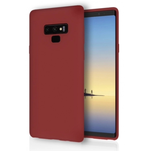 Samsung Galaxy Note 9 Kılıf İnce Soft Mat Renkli Esnek Silikon Kapak - Mürdüm