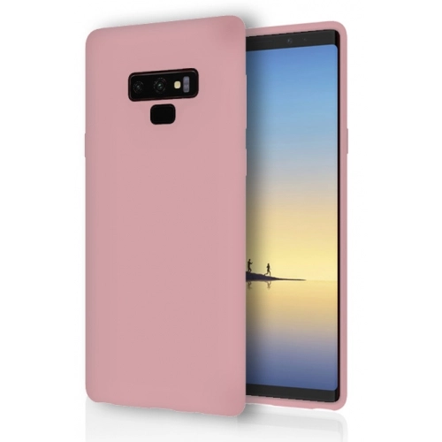 Samsung Galaxy Note 9 Kılıf İnce Soft Mat Renkli Esnek Silikon Kapak - Rose Gold
