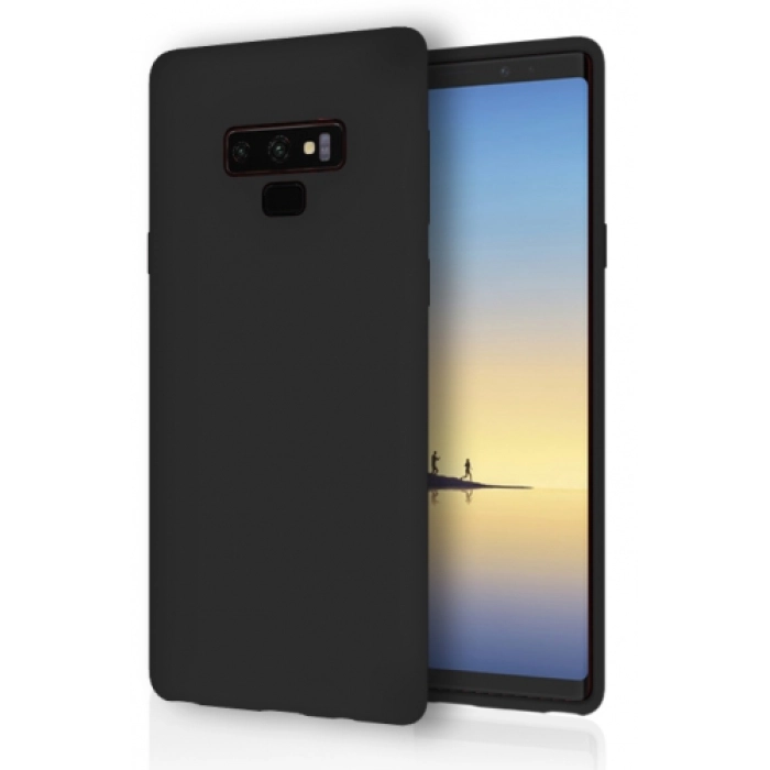 Samsung Galaxy Note 9 Kılıf İnce Soft Mat Renkli Esnek Silikon Kapak - Siyah
