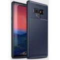 Samsung Galaxy Note 9 Kılıf Silikon Parmak İzi Bırakmayan Karbon Soft Negro Kapak - Lacivert