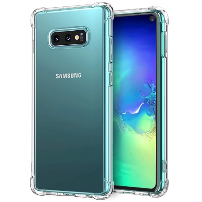 Samsung Galaxy S10 Kılıf Silikon Köşe Korumalı Airbag Darbe Emici Kapak - Şeffaf