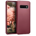 Samsung Galaxy S10 Kılıf İnce Soft Mat Renkli Esnek Silikon Kapak - Mürdüm