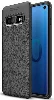 Samsung Galaxy S10 Kılıf Deri Görünümlü Parmak İzi Bırakmaz Niss Silikon - Siyah