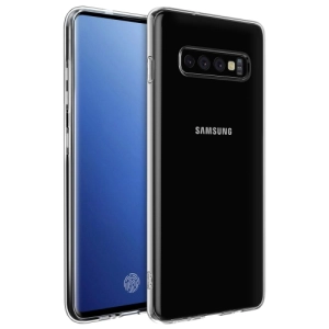 Samsung Galaxy S10 Kılıf Kamera Korumalı Esnek Silikon Kapak - Şeffaf