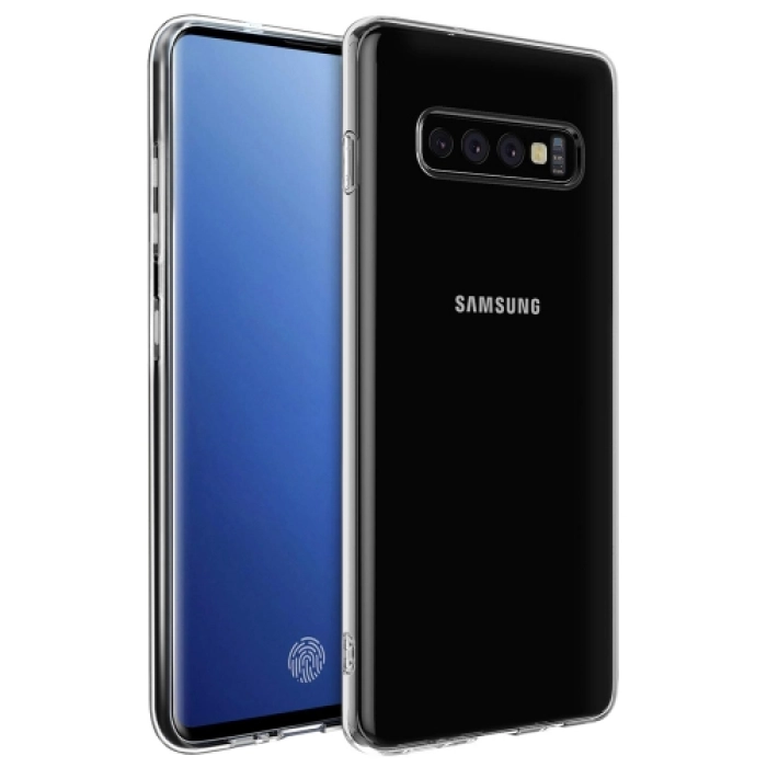 Samsung Galaxy S10 Kılıf Kamera Korumalı Esnek Silikon Kapak - Şeffaf