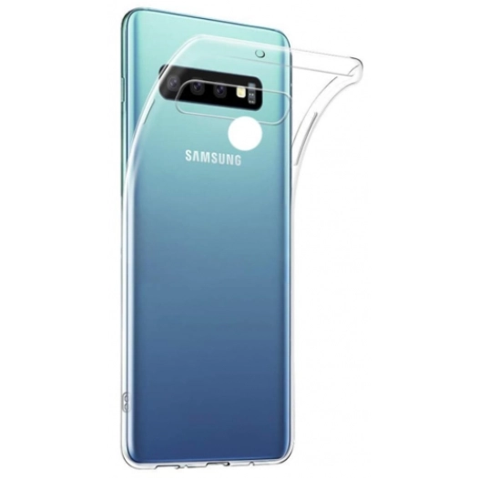 Samsung Galaxy S10 Kılıf Ultra İnce Kaliteli Esnek Silikon 0.2mm - Şeffaf