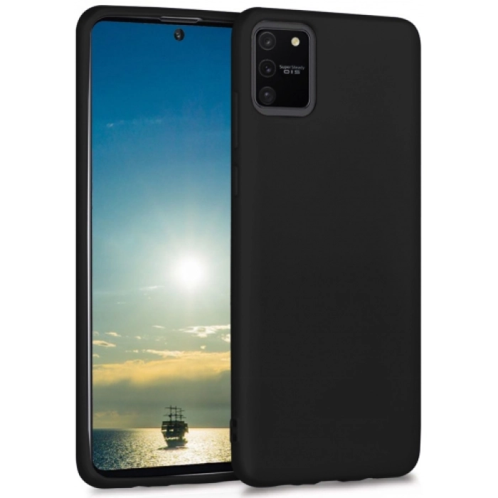 Samsung Galaxy S10 Lite Kılıf İnce Soft Mat Renkli Esnek Silikon Kapak - Siyah