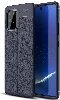 Samsung Galaxy S10 Lite Kılıf Deri Görünümlü Parmak İzi Bırakmaz Niss Silikon - Lacivert