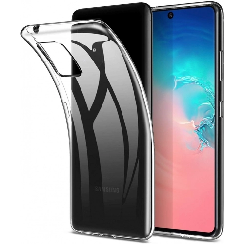 Samsung Galaxy S10 Lite Kılıf Kamera Korumalı Esnek Silikon Kapak - Şeffaf