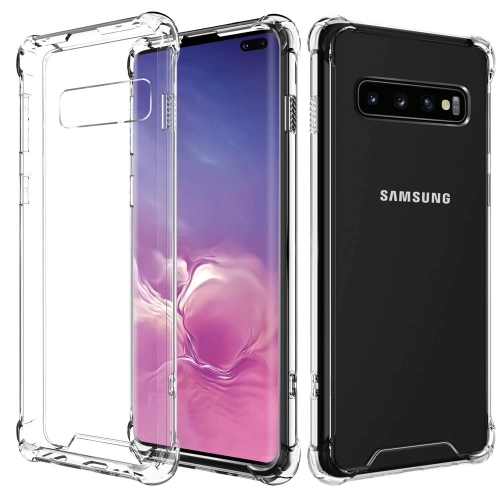 Samsung Galaxy S10 Plus Kılıf Silikon Köşe Korumalı Airbag Darbe Emici Kapak - Şeffaf