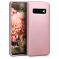 Samsung Galaxy S10 Plus Kılıf İnce Soft Mat Renkli Esnek Silikon Kapak - Rose Gold
