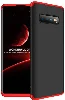 Samsung Galaxy S10e Kılıf 3 Parçalı 360 Tam Korumalı Rubber AYS Kapak  - Kırmızı - Siyah