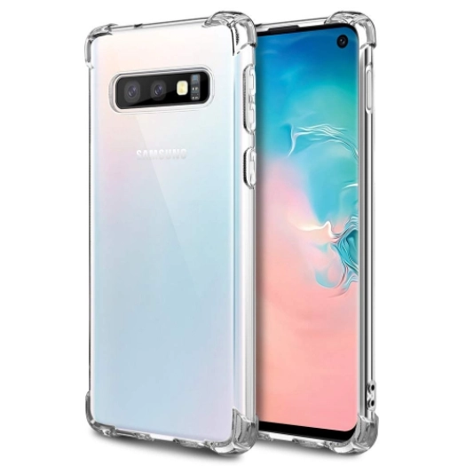 Samsung Galaxy S10e Kılıf Silikon Köşe Korumalı Airbag Darbe Emici Kapak - Şeffaf