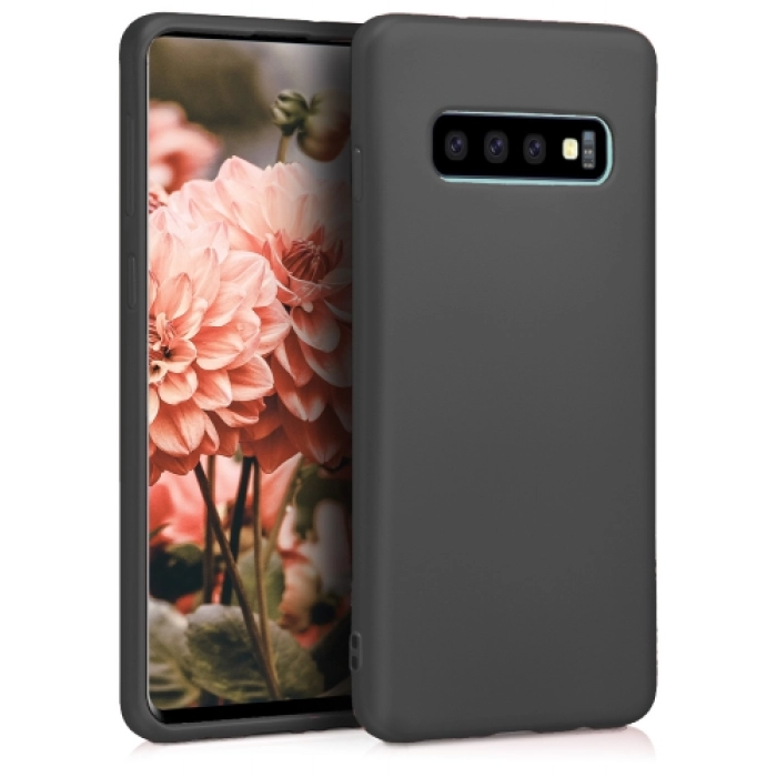 Samsung Galaxy S10e Kılıf İnce Soft Mat Renkli Esnek Silikon Kapak - Siyah