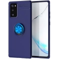 Samsung Galaxy S20 FE Kılıf Renkli Silikon Yüzüklü Standlı Auto Focus Ravel Kapak - Mavi