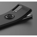 Samsung Galaxy S20 FE Kılıf Renkli Silikon Yüzüklü Standlı Auto Focus Ravel Kapak - Siyah