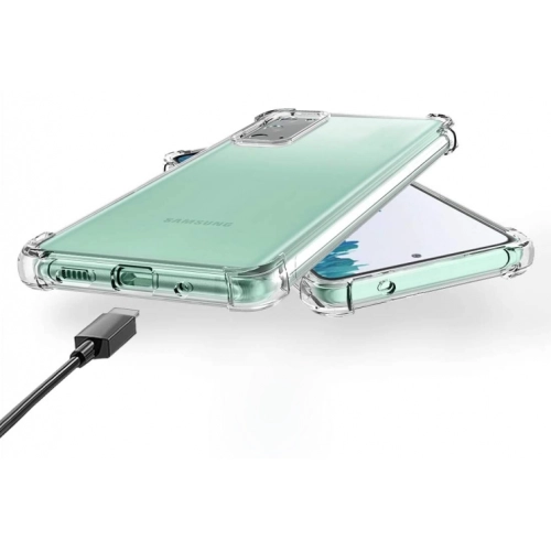 Samsung Galaxy S20 FE Kılıf Silikon Köşe Korumalı Airbag Darbe Emici Kapak - Şeffaf