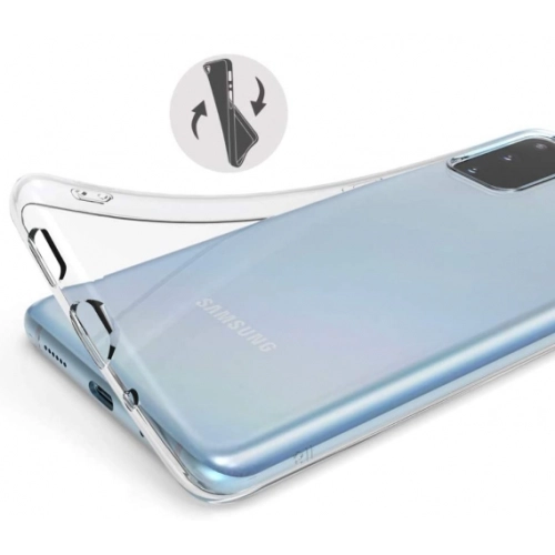Samsung Galaxy S20 FE Kılıf Kamera Korumalı Esnek Silikon Kapak - Şeffaf