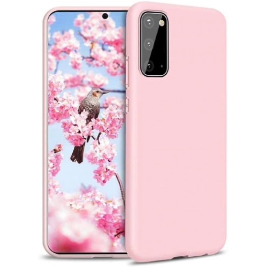 Samsung Galaxy S20 FE Kılıf İnce Soft Mat Renkli Esnek Silikon Kapak - Rose Gold