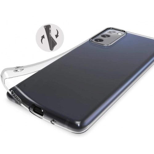 Samsung Galaxy S20 FE Kılıf Kamera Korumalı Esnek Silikon Kapak - Şeffaf