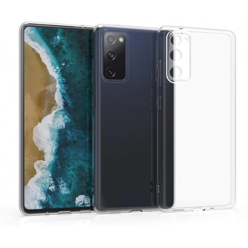 Samsung Galaxy S20 FE Kılıf Kamera Korumalı Esnek Silikon Kapak - Şeffaf
